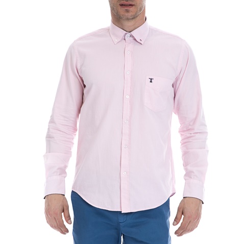 HAMPTONS-Ανδρικό πουκάμισο HAMPTONS ροζ