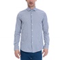 HAMPTONS-Ανδρικό πουκάμισο HAMPTONS λευκό-μπλε