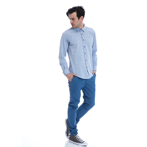 HAMPTONS-Ανδρικό πουκάμισο HAMPTONS γαλάζιο 