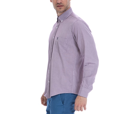 HAMPTONS-Ανδρικό πουκάμισο HAMPTONS μοβ