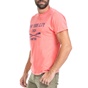 HAMPTONS-Ανδρική μπλούζα HAMPTONS ροζ-κοραλί