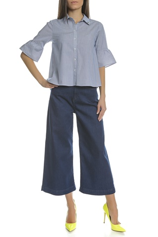 SCOTCH & SODA-Γυναικείο πουκάμισο SCOTCH & SODA μπλε-λευκό   