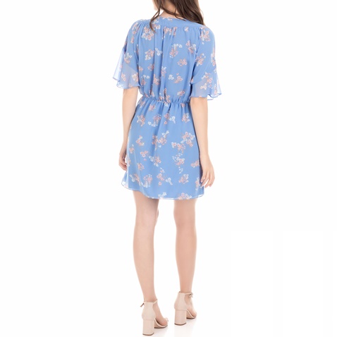 JUICY COUTURE-Γυναικείο μίνι φόρεμα SW ASTER BOUQUETS FLIRTY γαλάζιο