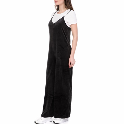 JUICY COUTURE-Γυναικεία ολόσωμη φόρμα JUICY COUTURE  WIDE LEG CAMI μαύρη