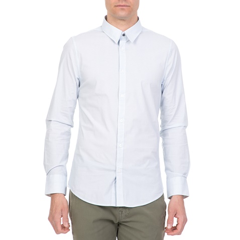 GUESS-Ανδρικό μακρυμάνικο πουκάμισο VENICE GUESS γαλάζιο