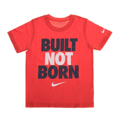 NIKE -Αγορίστικο κοντομάνικο μπλουζάκι NIKE KIDS BUILT NOT BORN κόκκινο