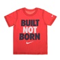 NIKE -Αγορίστικο κοντομάνικο μπλουζάκι NIKE KIDS BUILT NOT BORN κόκκινο