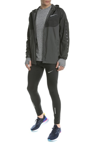 NIKE-Ανδρικό μπουφάν Nike Essential Hooded Running γκρι 