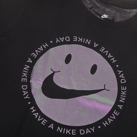 NIKE-Παιδική κοντομάνικη μπλούζα NIKE SWOOSH HAPPY μαύρη
