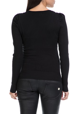 MOLLY BRACKEN-Γυναικείο πουλόβερ MOLLY BRACKEN μαύρο-λευκό 