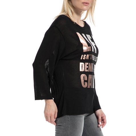 DENNY ROSE-Γυναικεία μπλούζα DENNY ROSE μαύρη         