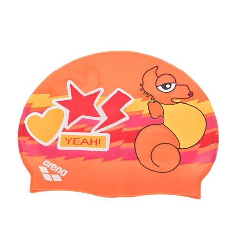 ARENA-Παιδικό σκουφάκι κολύμβησης ARENA πορτοκαλί με print 
