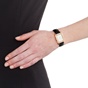 FOLLI FOLLIE-Γυναικείο ρολόι με δερμάτινο λουράκι FOLLI FOLLIE DAISY μαύρο