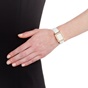 FOLLI FOLLIE-Γυναικείο ρολόι με δερμάτινο λουράκι FOLLI FOLLIE DAISY λευκό
