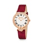 FOLLI FOLLIE-Γυναικείο ρολόι με δερμάτινο λουράκι FOLLI FOLLIE LOVE&FORTUNE κόκκινο