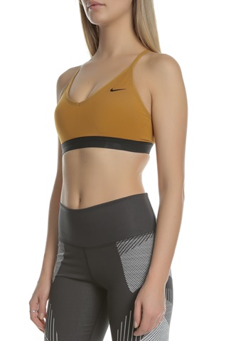 NIKE-Γυναικείο αθλητικό μπουστάκι Nike Pro Indy μπεζ