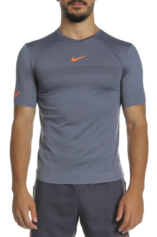 NIKE-Ανδρική κοντομάνικη μπλούζα Nike Court AeroReact Rafa ανθρακί