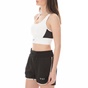 NIKE-Γυναικείο αθλητικό μπουστάκι NIKE SWOOSH POCKET λευκό-μαύρο