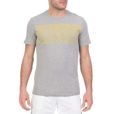NIKE-Ανδρικό t-shirt για τένις NIKE RF COURT γκρι