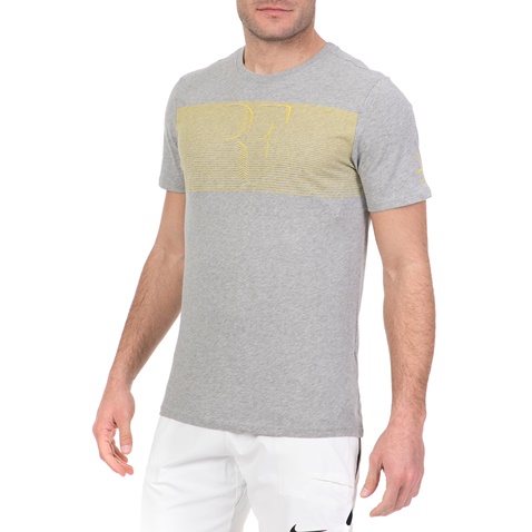 NIKE-Ανδρικό t-shirt για τένις NIKE RF COURT γκρι