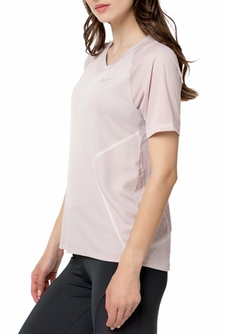 NIKE-Γυναικεία κοντομάνικη μπλούζα NIKE Dry Miler ροζ 