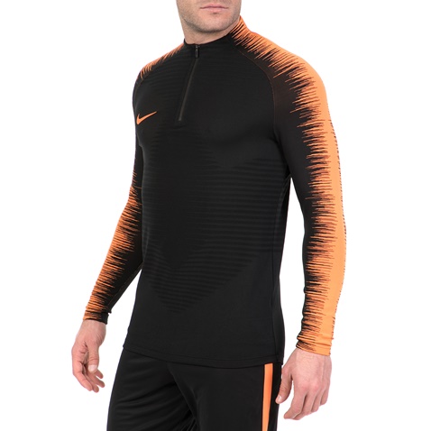 NIKE-Ανδρική μακρυμάνικη μπλούζα για τρέξιμο NIKE VPRKNIT STRKE DRIL μαύρη-πορτοκαλί