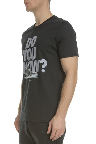 NIKE-Ανδρική κοντομάνικη μπλούζα NIKE AJ3 μαύρη με στάμπα 