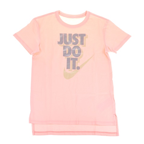 NIKE-Παιδική κοντομάνικη μπλούζα NIKE HILO JUST DO IT ροζ