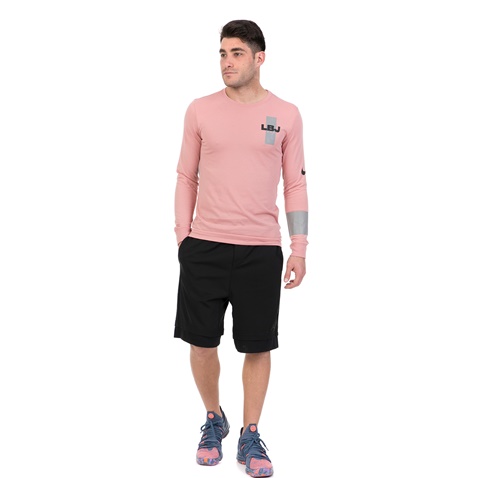 NIKE-Ανδρική μακρυμάνικη μπλούζα Nike Dry LeBron ροζ