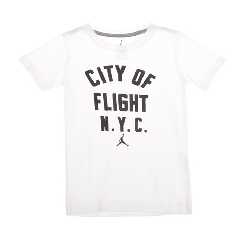 NIKE KIDS-Αγορίστικη κοντομάνικη μπλούζα NIKE KIDS  JDB COF NYC λευκή 