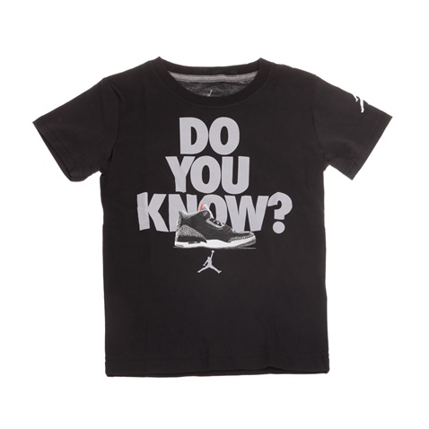 NIKE KIDS-Αγορίστικη κοντομάνικη μπλούζα NIKE KIDS JDB AJ3 CNXN μαύρη