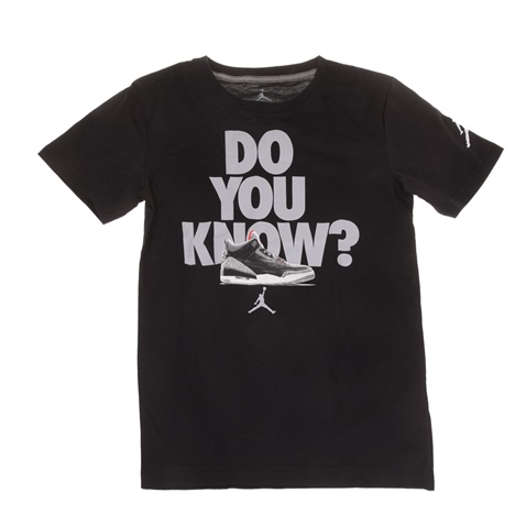 NIKE KIDS-Αγορίστικη κοντομάνικη μπλούζα NIKE KIDS  JDB AJ3 CNXN μαύρη