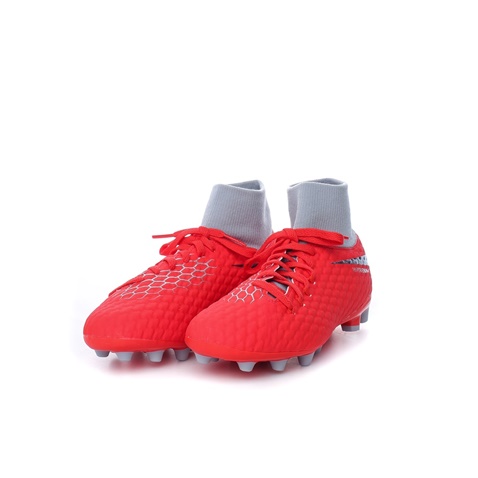 NIKE-Παιδικά παπούτσια ποδοσφαίρου JR PHANTOM 3 ACADEMY DF AG-PRO κόκκινα-γκρι