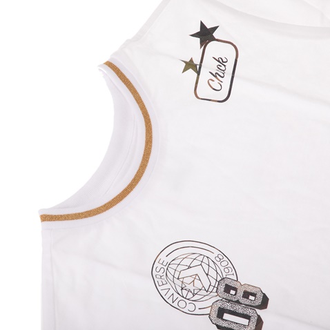 CONVERSE-Παιδική μπλούζα CONVERSE STAR TRIM λευκή