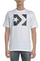 CONVERSE-Ανδρική κοντομάνικη μπλούζα CONVERSE STAR FILL CHEVRON λευκή