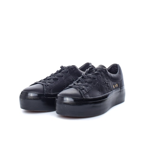 CONVERSE-Γυναικεία παπούτσια One Star Platform Ox μαύρα 