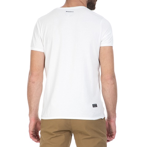 BASEHIT-Ανδρική κοντομάνικη μπλούζα BASEHIT λευκή 