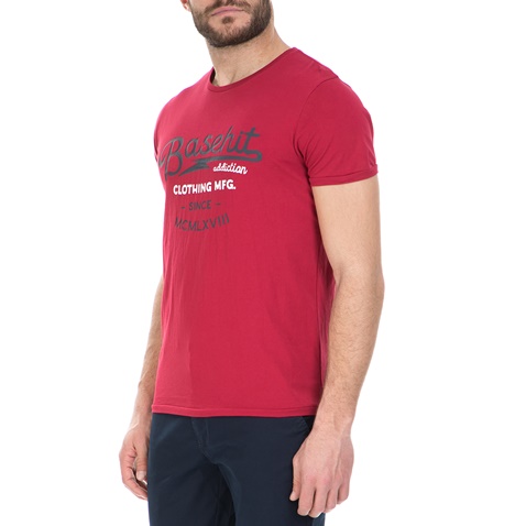 BASEHIT-Ανδρική κοντομάνικη μπλούζα BASEHIT κόκκινη 