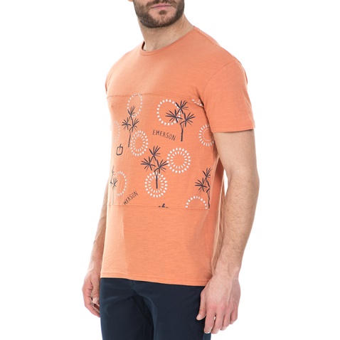 EMERSON-Ανδρική κοντομάνικη μπλούζα Emerson πορτοκαλί