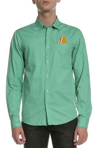 SCOTCH & SODA-Ανδρικό μακρυμάνικο πουκάμισο Scotch & Soda πράσινο πουά