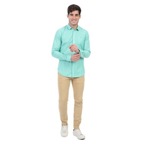 SCOTCH & SODA-Ανδρικό πουκάμισο SCOTCH & SODA πράσινο λευκό