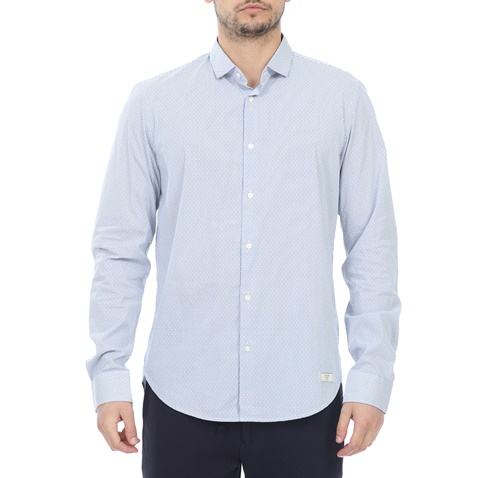 SCOTCH & SODA-Ανδρικό πουκάμισο SCOTCH & SODA μπλε λευκό
