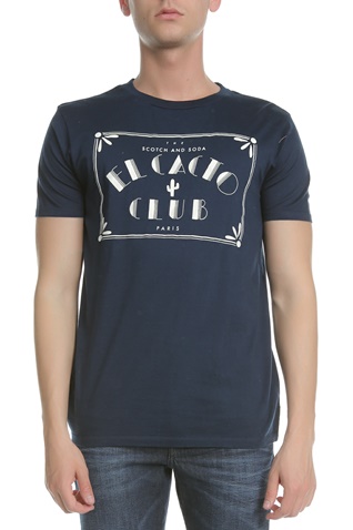 SCOTCH & SODA-Ανδρικό t-shirt Chic artwork tee SCOTCH & SODA μπλε 