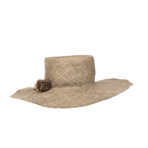 SCOTCH & SODA-Ψάθινο καπέλο με πον πον SCOTCH & SODA 