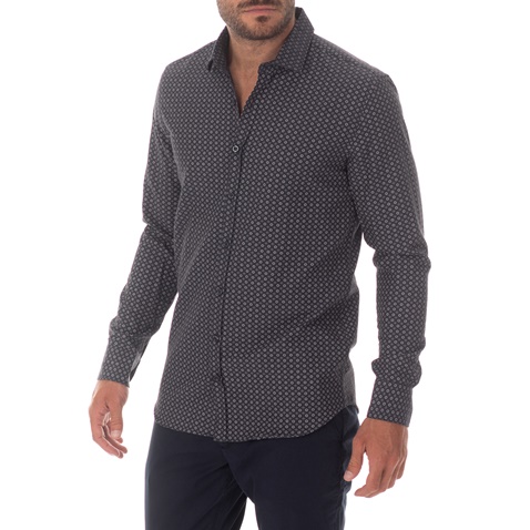 SSEINSE-Ανδρικό μακρυμάνικο πουκάμισο SSEINSE με print