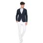 SSEINSE-Ανδρικό πουκάμισο SSEINSE λευκό-μπλε