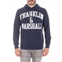 FRANKLIN & MARSHALL-Ανδρικό φούτερ FRANKLIN & MARSHALL μπλε