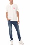 FRANKLIN & MARSHALL-Ανδρική κοντομάνικη μπλούζα polo FRANKLIN & MARSHALL λευκή