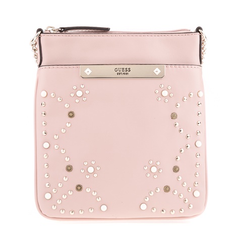 GUESS-Γυναικεία τσάντα χιαστί BRITTA MINI ροζ
