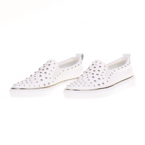 GUESS-Γυναικεία slip-ons GLORIENNE GUESS λευκά